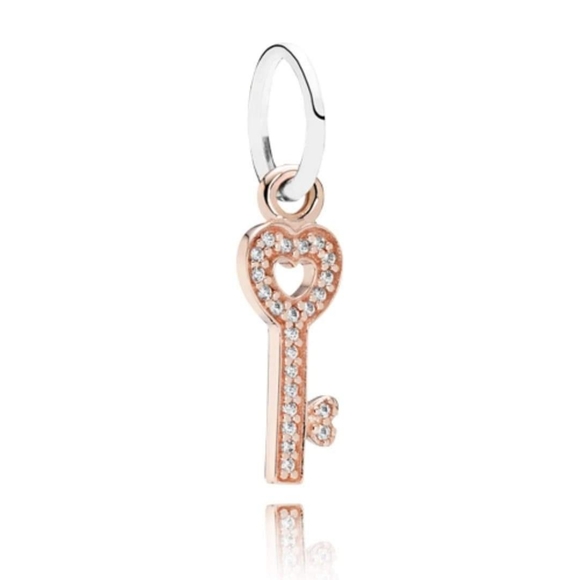 Rare Pandora 4k Rose Gold Key Charm 